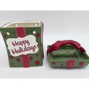 Scentsy Full Size Ceramic Warmer "All Wrapped Up" Gift Xmas Holiday Collection